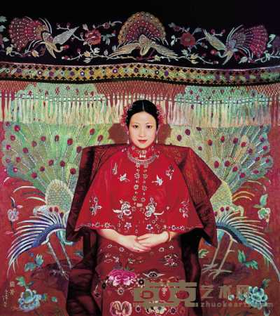 姜国芳 1995年作 双凤呈祥 180×160cm